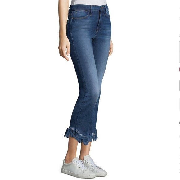 FRAME Le Skinny Shredded Raw Denim in Lambeth Lane Wash.  26 - Picture 7 of 14